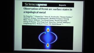 Prof Zahid Hasan quotWeyl Fermions amp Topological Fermi Arcsquot [upl. by Artimed]