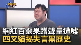 【精彩】曾嘲諷太陽花賣萌搞笑 今蹭學運抗爭 網紅百靈果遭抗爭群眾噓暴嗆滾出去 還回頭發文討拍 四叉貓揭失言黑歷史｜許貴雅主持｜【新台灣加油 精彩】20240524｜三立新聞台 [upl. by Lontson]