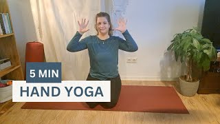 5 min HAND YOGA  STRETCHING at home no equipment [upl. by Aid]