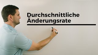 Durchschnittliche Änderungsrate Durchschnittsgeschwindigkeit Steigung durch 2 Punkte  Daniel Jung [upl. by Dagney]