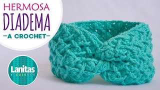 🌸Diadema tejida a crochet VINCHA CINTILLO TURBANTE  Xtwist crochet HEADBAND Lanitas y Colores🌸 [upl. by Hezekiah933]