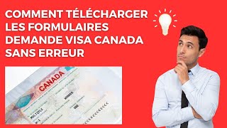 Erreur Formulaire Web dIRCC Comment télécharger les formulaires demande visa Canada sans erreur [upl. by Radman]