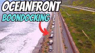 RV Camping With Oceanfront View Rincon Parkway [upl. by Latihs]