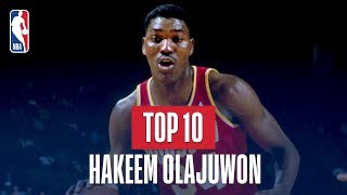 Top 10 Plays of Hakeem Olajuwons Career [upl. by Ailedamla412]