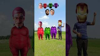 Moye Moye Dancing dog purple green and red fat dog head matching funny VFX magic video shorts [upl. by Johna]