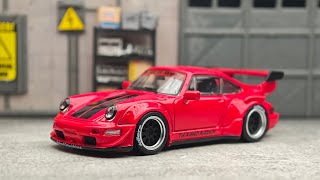 Porsche RWB 964 Rauh Welt Begriff Taikano Kaishin by Star Model 164  UNBOXING and REVIEW [upl. by Anhej]