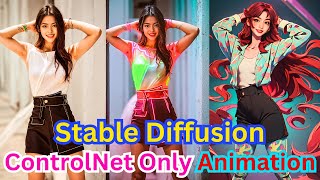 How To Use Stable Diffusion To Create Animation Only Using ControlNet [upl. by Anillehs]