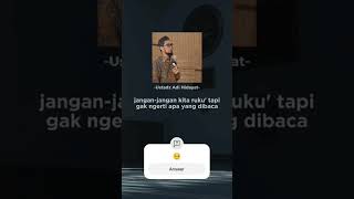 Simak yaa sebentar doang kok 🥺 ustadzadihidayat dakwah fyp uah adihidayat hijrahyuk islamic [upl. by Vil70]