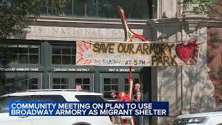 North Side residents resist plans to house migrants at Broadway Armory [upl. by Silvain109]