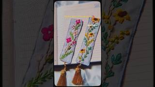 hand sewn bookmark 🔖 embroidery tutorial bookmark design design bookmark shortfeedviralshorts [upl. by Anavoig]