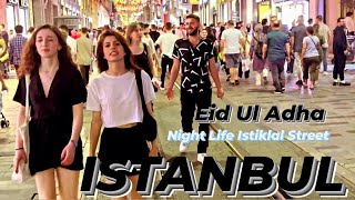 ISTANBUL Nightlife Istiklal Street 2023 City Center Taksim Square  Walking Tour 4k 60fps [upl. by Marne254]