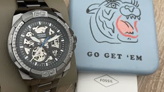 Fossil Bronson Automatic Smoke Stainless Steel Men’s Watch ME3218 Unboxing UnboxWatches [upl. by Klusek]