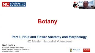 Master Naturalist Botany Preclass Part 3 Reproductive Morphology [upl. by Aleuqahs]