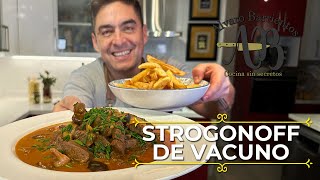 STROGONOFF DE VACUNO LA RECETA PERFECTA QUE NO PUEDES DEJAR DE COCINAR TE ENCANTARÁ [upl. by Ardis848]