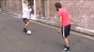 How To Panna Football Lesson One Stepover [upl. by Oicangi]