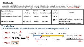 Les amortissements Exercice 1 [upl. by Yraeg]