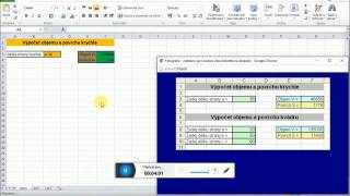 Excel první úkol Objem a povrch kvádru krychle [upl. by Aninat413]