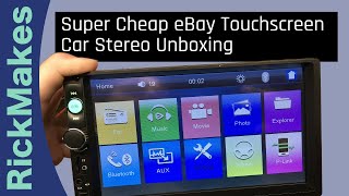 Super Cheap eBay Touchscreen Car Stereo Unboxing [upl. by Ardnassela]