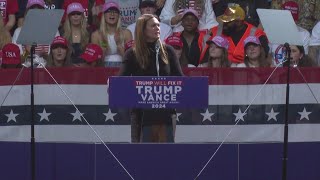 Arkansas Governor Sarah Huckabee Sanders speaks in Macon ahead of Trump [upl. by Kori]