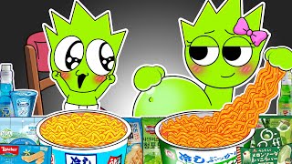 SPRUNKI ASMR  OWAKCK Pregnant amp Baby Convenience Store Food Mukbang  Incredibox Animation [upl. by Ralfston839]