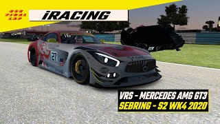 iRacing  Mercedes AMG GT3  Sebring [upl. by Hcurob]