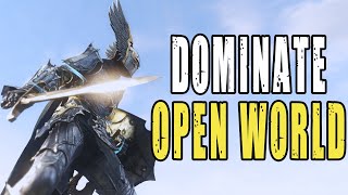 Ganking Everyone Open World  SnSHatchet Early amp End Game Plays  New World PvP [upl. by Solorac]