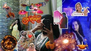 Diwali vlog🧨✨️  its vasundhara didi s birthday🩵🥂 [upl. by Pooley]