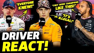 DRIVERS REACT AND DISAGREE TO RED BULLS quotILLEGAL DEVICEquot  FORMULA 1 NEWS  HOME RACE [upl. by Ylrebmic266]