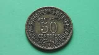 50 Centimes coin of France  Chambres de Commerce de France [upl. by Brice]