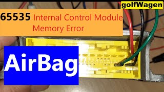 VW Airbag Light reset 65535 Internal Control Module Memory Error reset [upl. by Yahsat]