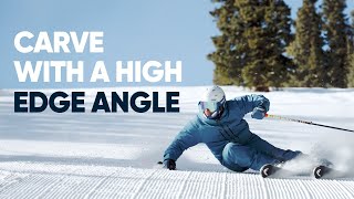 How to increase your edge angle  Advanced ski carving [upl. by Areit]