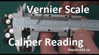 Vernier Scale Caliper Reading  Metric Imperial Decimal amp Imperial Fractions [upl. by Hoebart917]