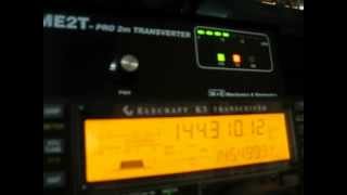 Elecraft K3 on 144 MHz 300m near local HAM [upl. by Shandra]