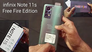 infinix Note 11s Free Fire Edition Unboxing amp Review  Haze Green 128 GB 8GB [upl. by Schrick]