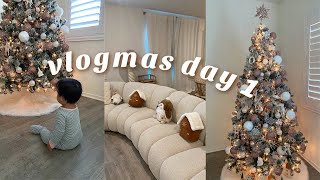 VLOGMAS Day 1 core memories  setting up our Christmas tree [upl. by Sirois722]