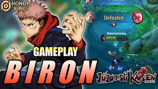 Biron Gameplay New Skin Collab Jujutsu Kaisen Honor of Kings HOK  pro player [upl. by Ayvid72]