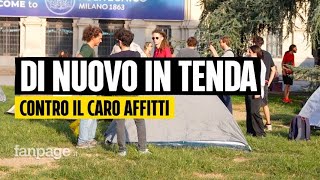 Gli studenti tornano in tenda contro il caro affitti quotDalle istituzioni promesse non mantenutequot [upl. by Hatfield]