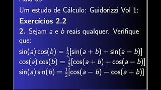 Cálculo diferencial e Integral Exercício 22 Aula 63 [upl. by Zandra66]