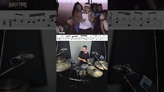 Super Bowl 2022  50 Cent🥁 drumlessons drumfill drumvideo 50cent superbowl [upl. by Arzed]