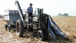 Special Built amp Rare Tractor Corn Pickers on Work in The Field [upl. by Errot449]