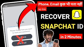 how to Recover snapchat account without phone number or email 2024  Recover Snapchat Account 2024 [upl. by Afinom]