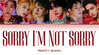 MONSTA X 몬스타엑스 quot Sorry Im Not Sorry quot Lyrics ColorCodedENGHANROM가사 [upl. by Semadar41]