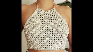 increible super facil y rapido top a crochet [upl. by Bronwyn]