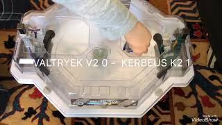 Beyblade Burst Avatar Attack Battle 2 VALTRYEK V2 vs KERBEUS K2 [upl. by Hannah428]