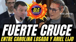 😳💥 FUERTE CRUCE EN EL SENADO ENTRE EL JUEZ ARIEL LIJO Y CAROLINA LOSADA 🚨🔥 [upl. by Llenrup43]