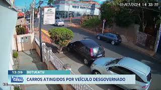 Botucatu Carros atingidos por veículo desgovernado [upl. by Arron]