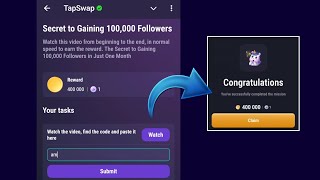 Secret to Gaining 100000 Followers  Tapswap Code [upl. by Jefferey]