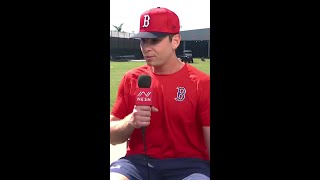 Triston Casas discusses his new look at Red Sox Spring Training mlb redsox [upl. by Nilyaj]