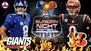 BBKSN NFL Sunday Night Football NYG vs CIN Live wGNATION amp BBK Sports NetworkThe Big Blue Lounge [upl. by Melan873]