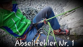 Abseilen Fehler Nr1  Fehlerpotential amp Lösung  Kurzprusik [upl. by Halil237]